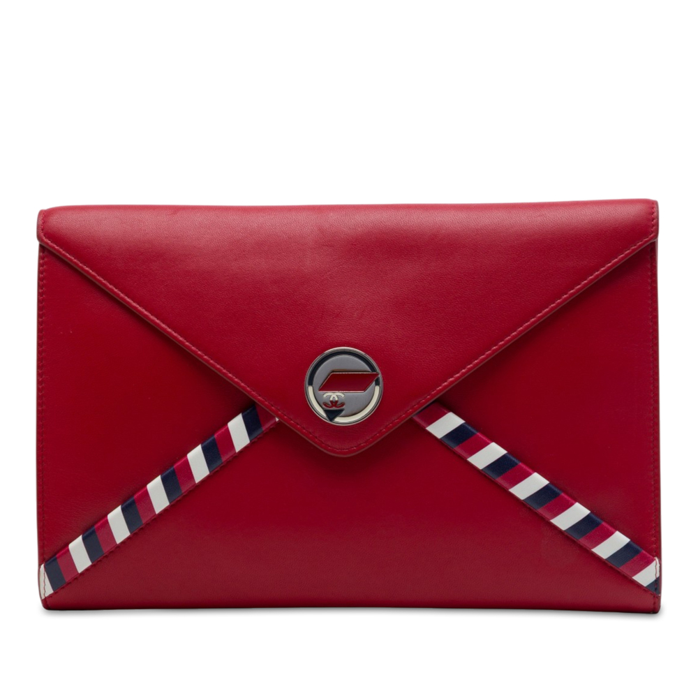 Pre-Loved Chanel CC Lambskin Airlines Envelope Clutch